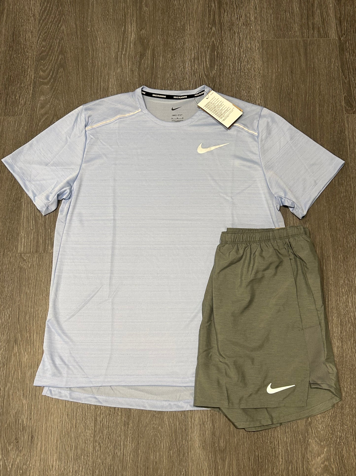 Nike Miler 1.0 Cobalt Blue & Nike Challenger Shorts Set