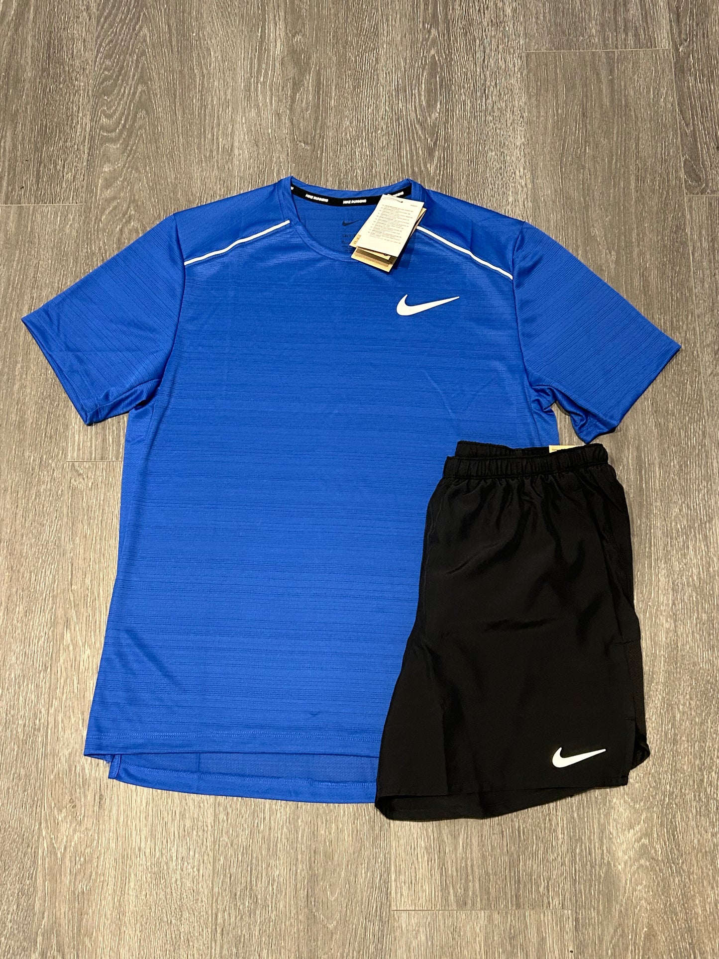 Nike Miler 1.0 Blue & Nike Challenger Short Set