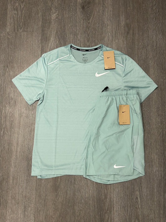 Nike Miler 1.0 Mineral & Nike Challenger Shorts Set